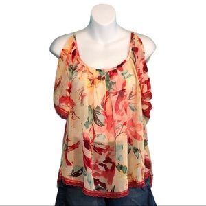 Wrapper Sheer Floral Top